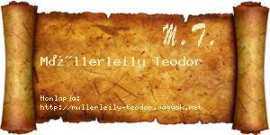Müllerleily Teodor névjegykártya